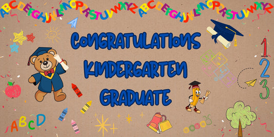 Kindergarten Graduation Banner Printable | Congrats Kinder Graduate Sign | Kids Graduation Poster | Instant Download